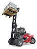 Linde HT160D stacker with pallet and 3 pallet cages