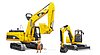 Cat® Mini Excavator with worker