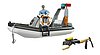 bworld Police boat with rotating beacon light, 2 figures and accessories