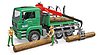 Camión madera MAN con grúa de carga