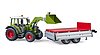 Fendt Vario 211 with frontloader and tipping trailer