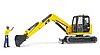 Cat® Mini Excavator with worker