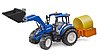 New Holland T5. 120 avec chargeur avant, coffre de chargement et fourches