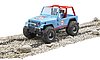 Jeep cross country racer bleue avec conducteur