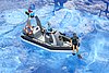 bworld Police boat with rotating beacon light, 2 figures and accessories
