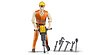 Construction worker with accessories