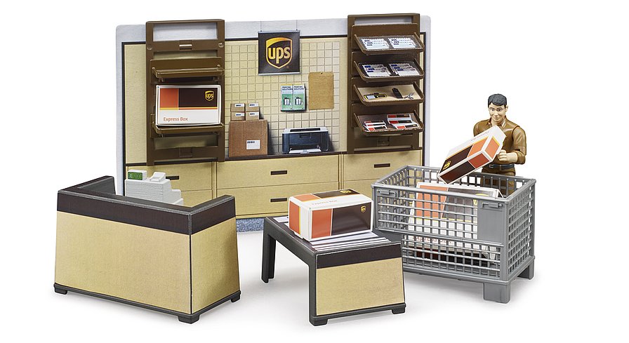 bworld UPS parcel shop with figure