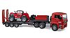 MAN TGA truck with low loader trailer and Manitou telehandler