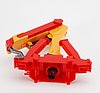 Loading crane with bearing holder and supports