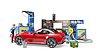 bworld filling station with vehicle and car wash