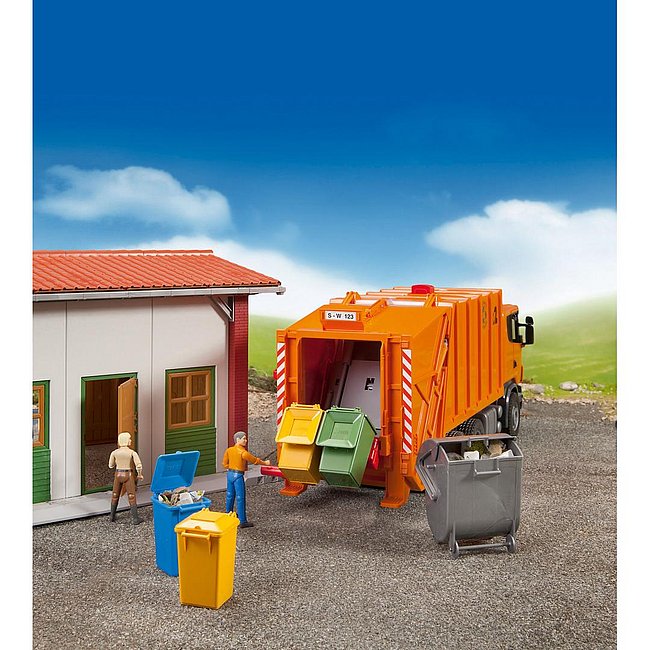 02607 Garbage can set 3 small 1 large