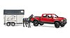 RAM 2500 Power Wagon with horse trailer and horse