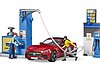 Station service bworld avec véhicule et station de lavage