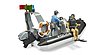 bworld Police boat with rotating beacon light, 2 figures and accessories