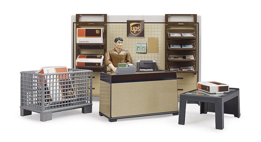 bworld UPS parcel shop with figure