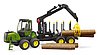 Porteur forestier John Deere 1210E avec grappin à bois