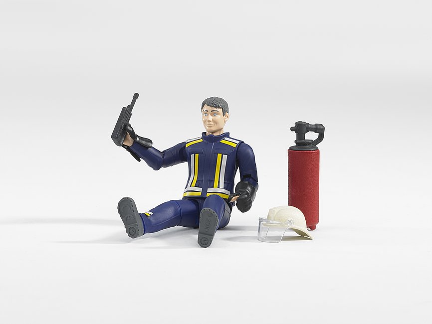 BRUDER 60100 Bworld Fireman With Accessories for sale online 