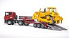 SCANIA R-series Low loader truck, Cat® Bulldozer