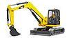 Cat® Mini Excavator with worker