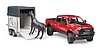 RAM 2500 Power Wagon with horse trailer and horse