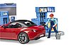 bworld filling station with vehicle and car wash