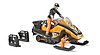 Snowmobil with driver and accessories