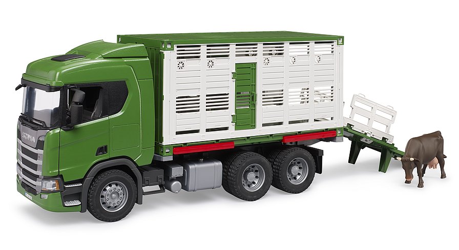 03548 - Camion de transport d'animaux Scania Super 560R avec 1 bœuf