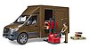 Camion UPS Mercedes Benz Sprinter avec conducteur et accessoires