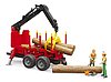 Remorque forestière avec grue de chargement et grappin