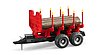 Forestry trailer with 4 trunks