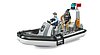 bworld Police boat with rotating beacon light, 2 figures and accessories