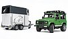 Land Rover Defender avec van pour chevaux