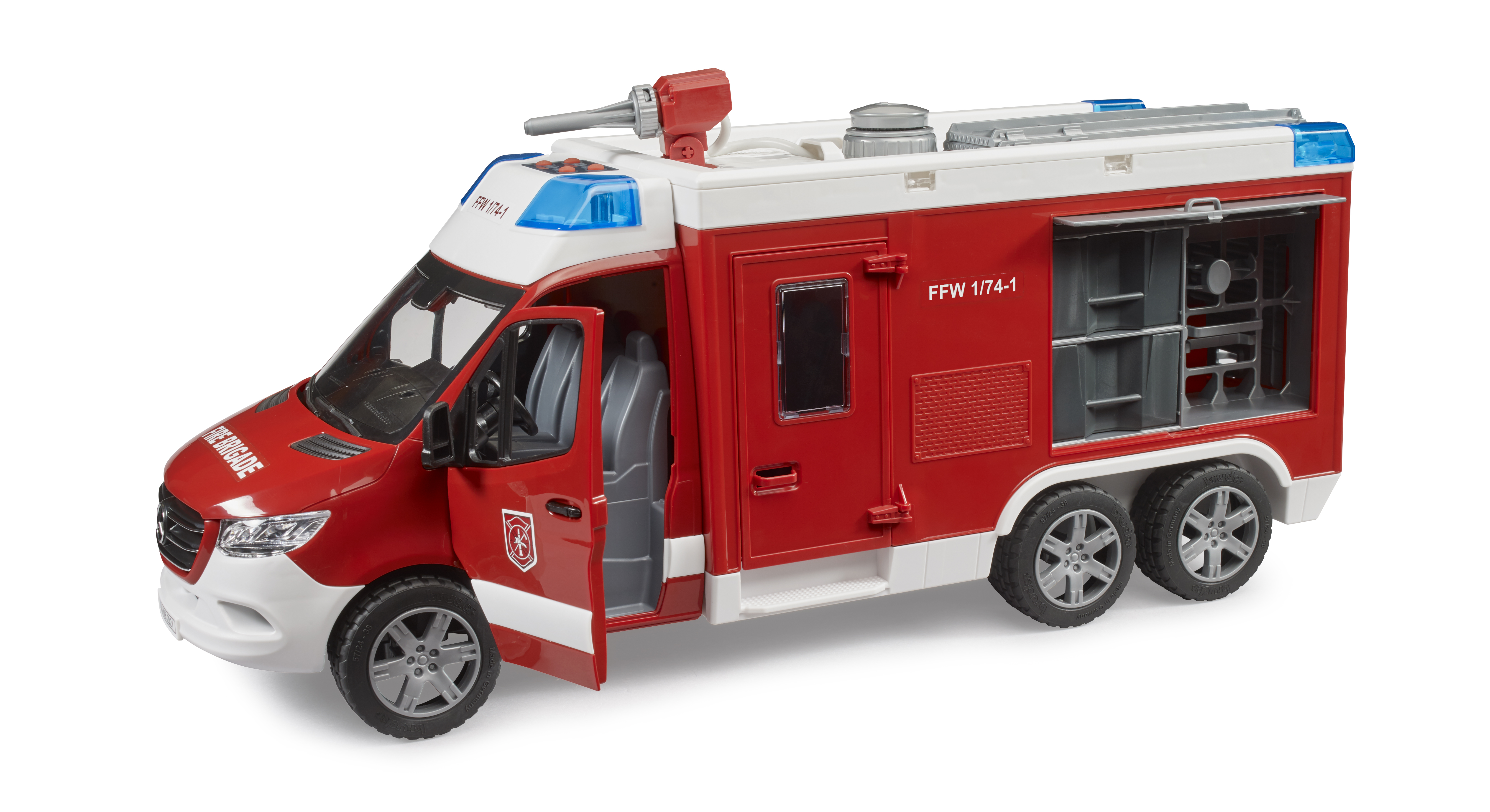 Camión de bomberos Mercedes-Benz Sprinter con módulo de luces y sonido Camión de bomberos Mercedes-Benz Sprinter con módulo de luces y sonido