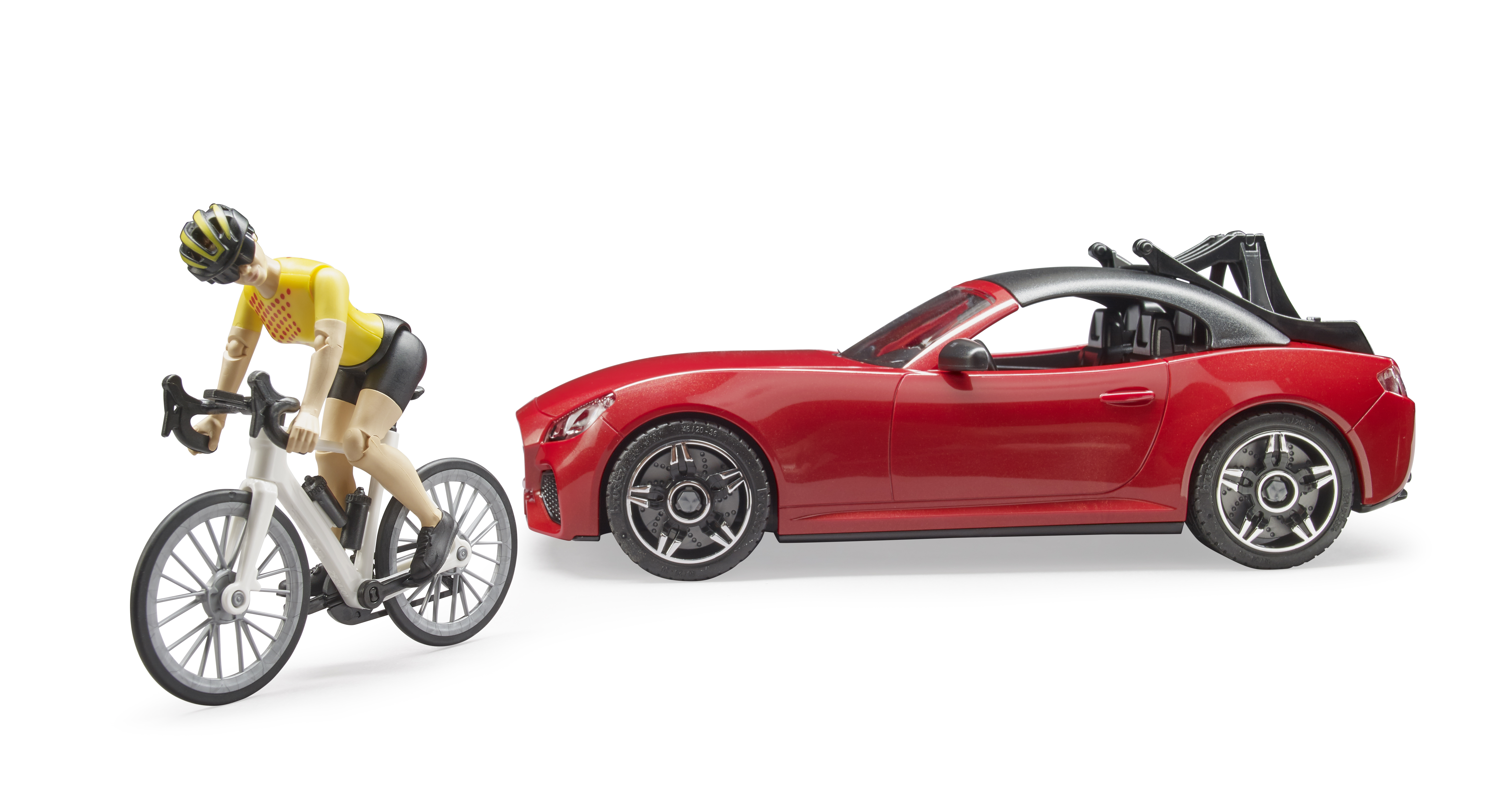  Roadster BRUDER avec vélo de route et cycliste