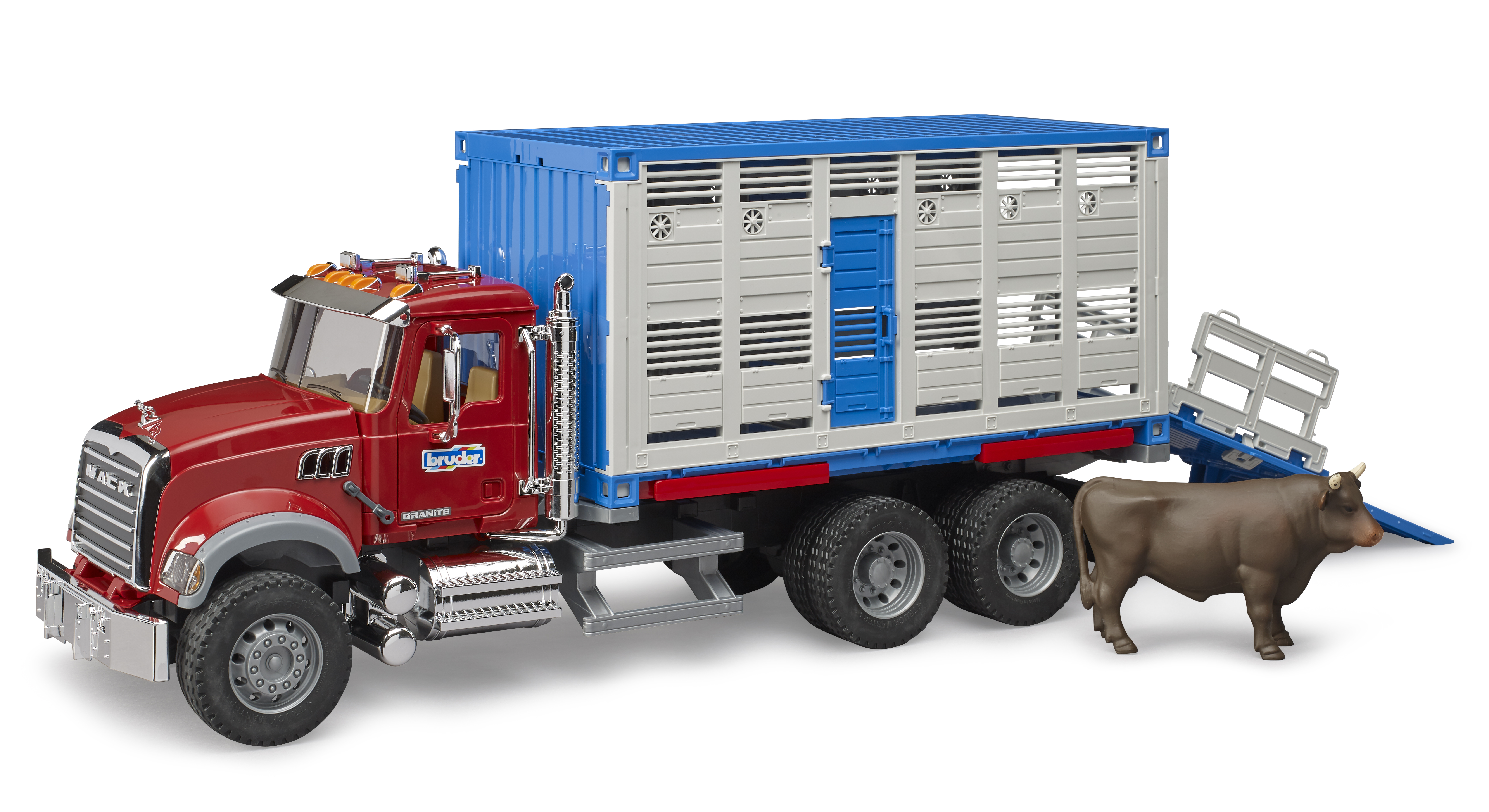 Camion de transport d'animaux MACK Granite avec 1 compartiment pour bovins