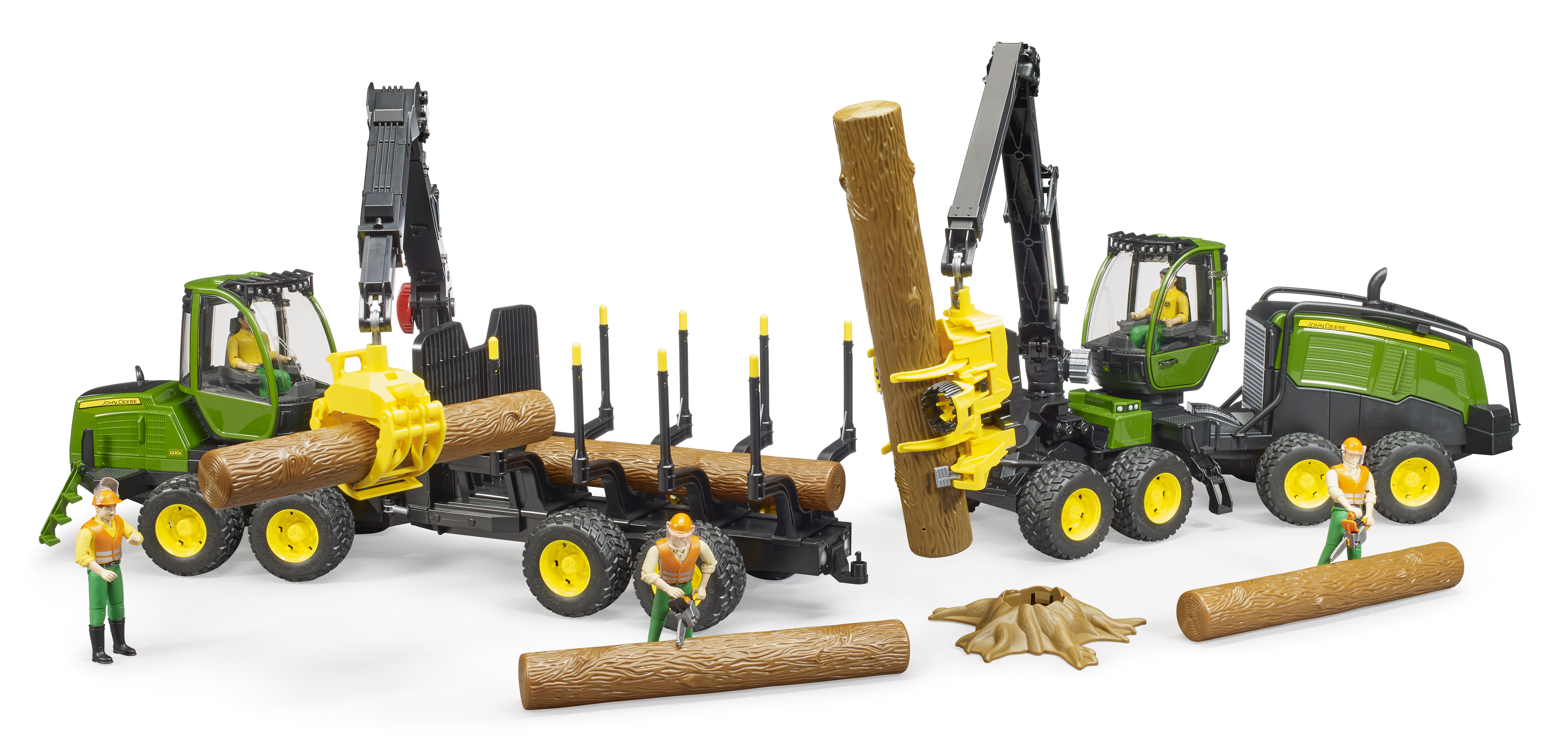 Abatteuse John Deere 1270G avec 1 tronc d'arbre Abatteuse John Deere 1270G avec 1 tronc d'arbre