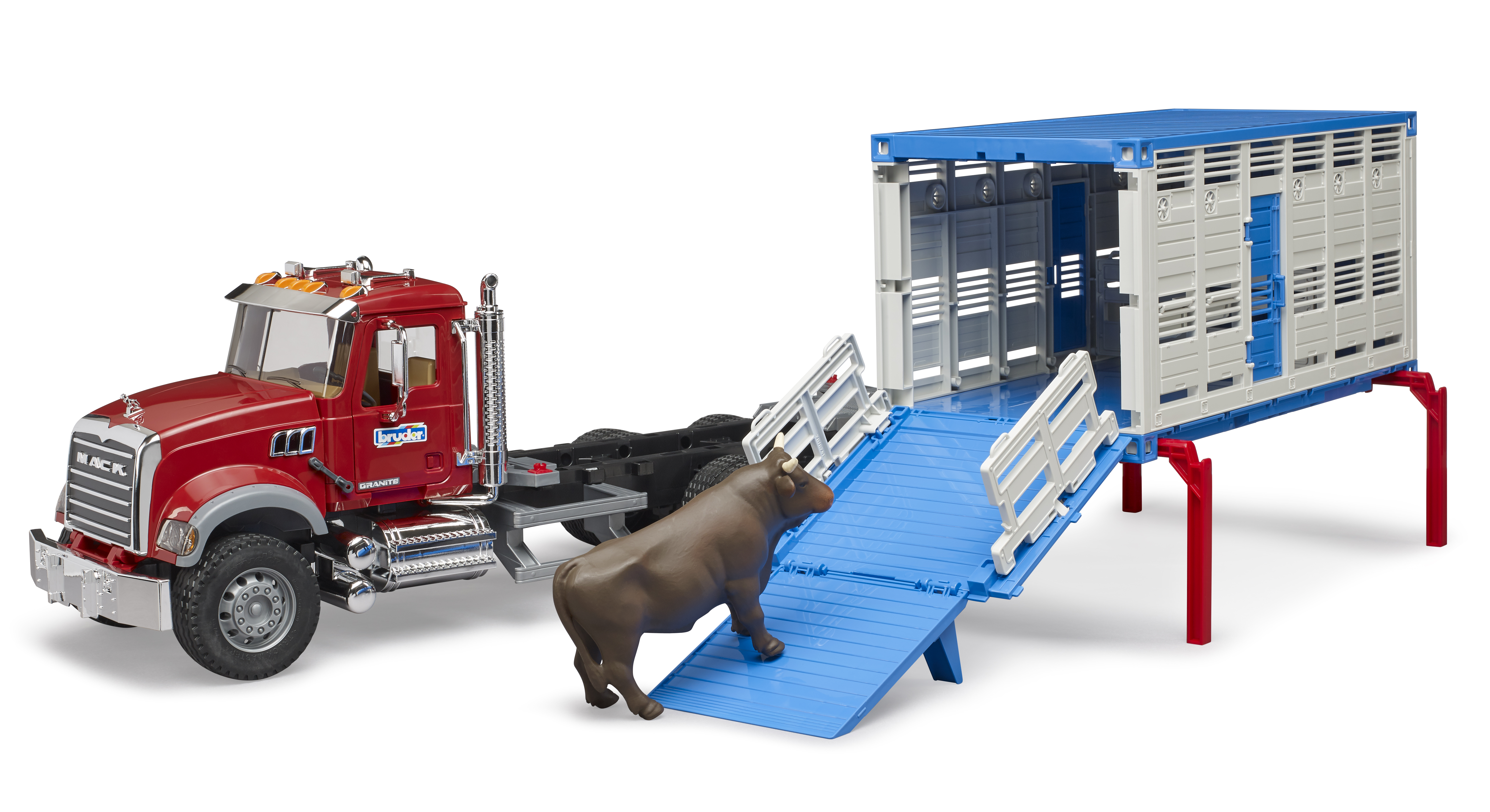 Camion de transport d'animaux MACK Granite avec 1 compartiment pour bovins