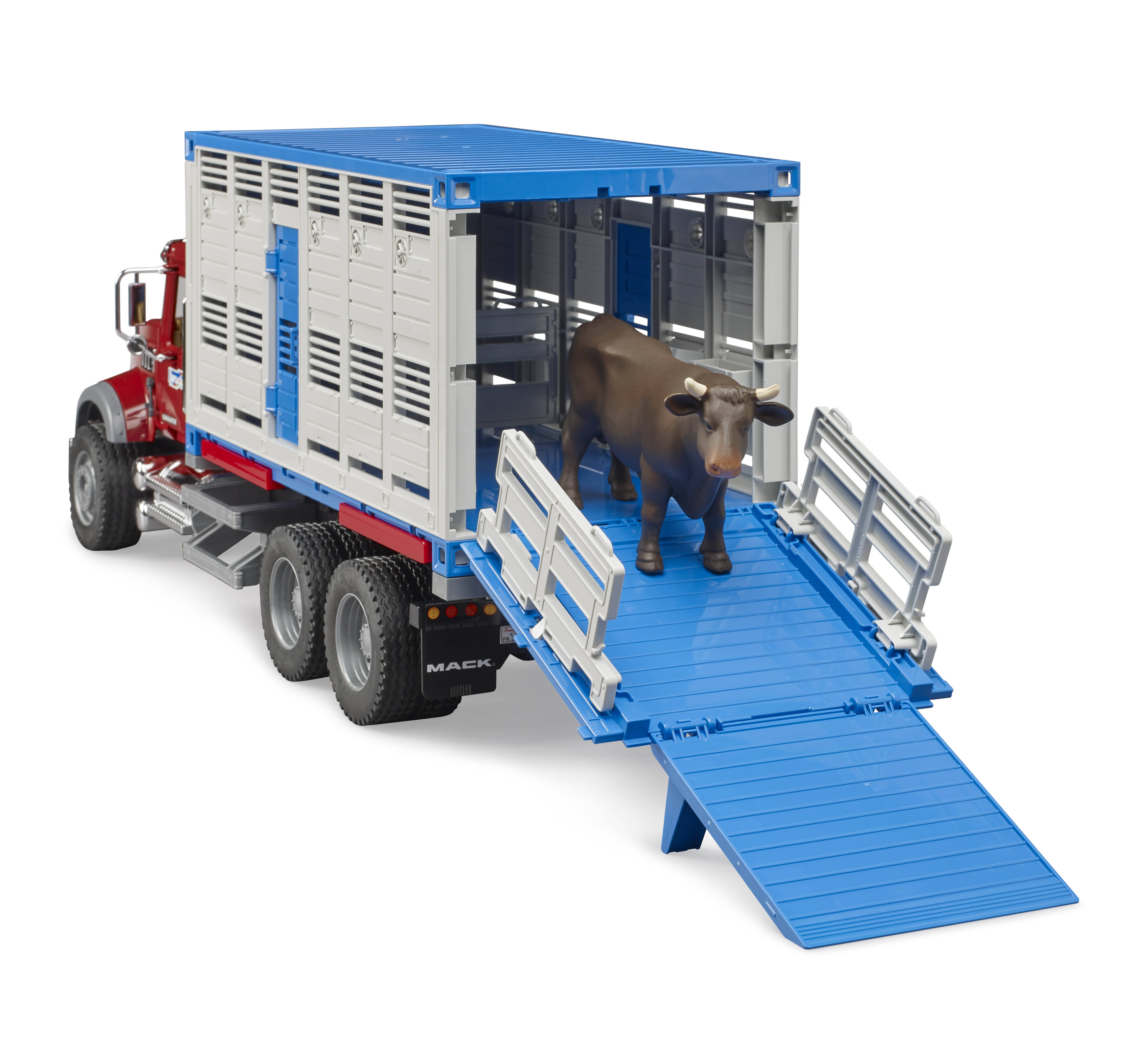Camion de transport d'animaux MACK Granite avec 1 compartiment pour bovins