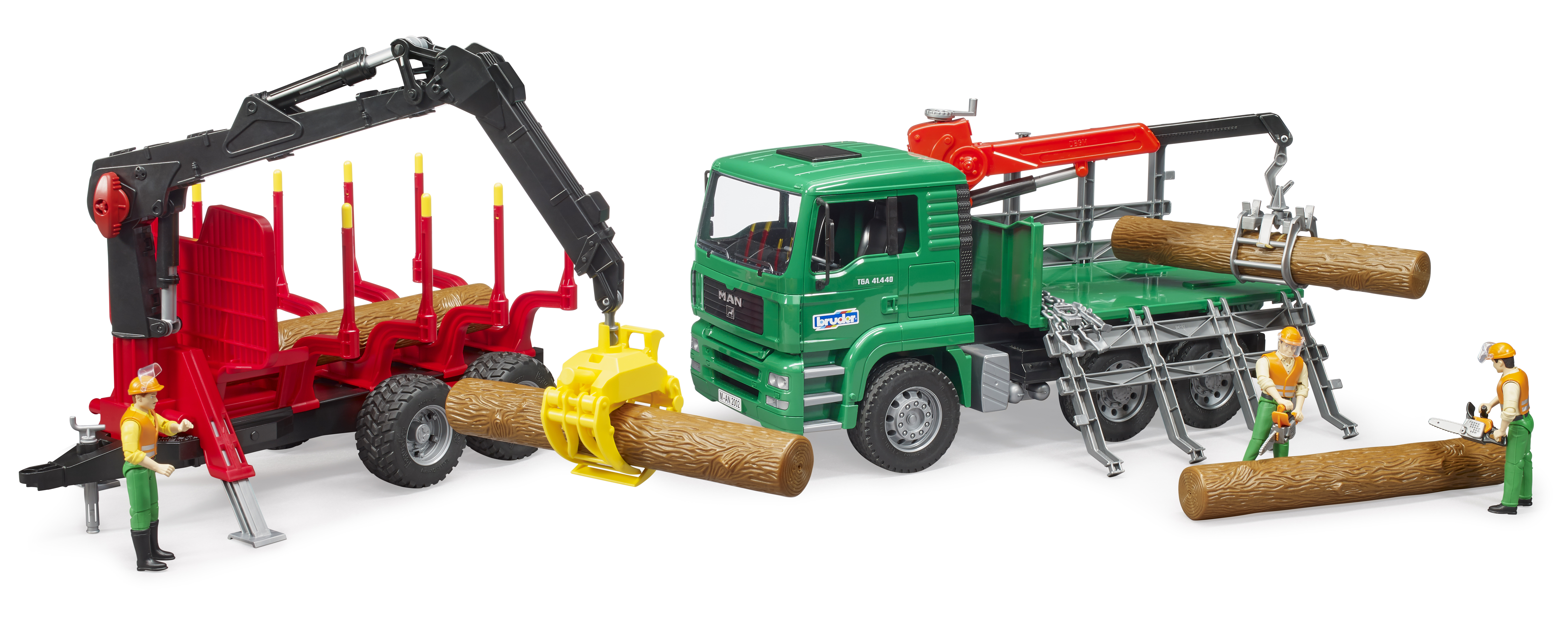 Remolque autocargadoor con grúa de carga y pinzas para madera Remolque autocargadoor con grúa de carga y pinzas para madera