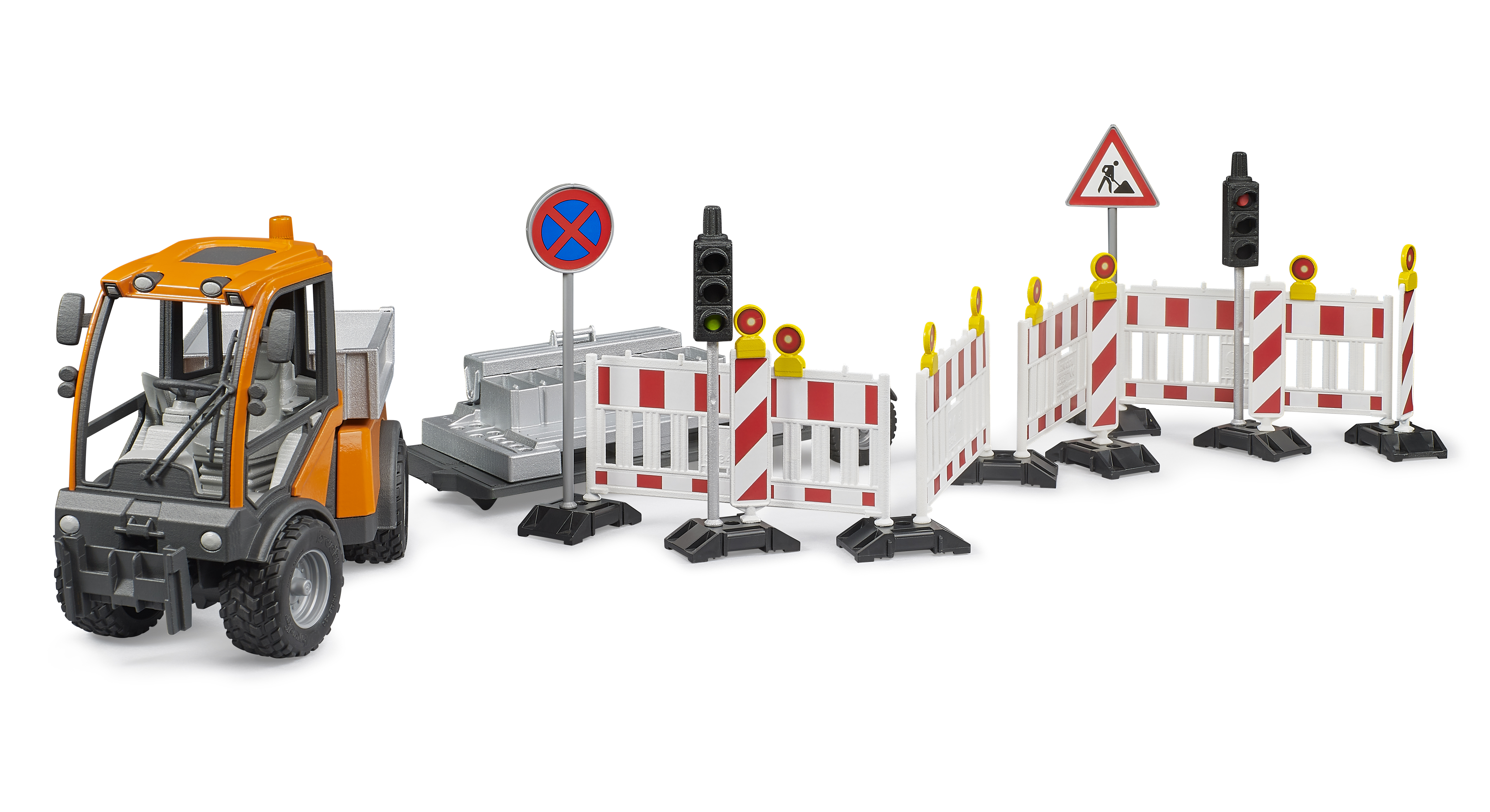 VarioCar with platform and road safety trailer