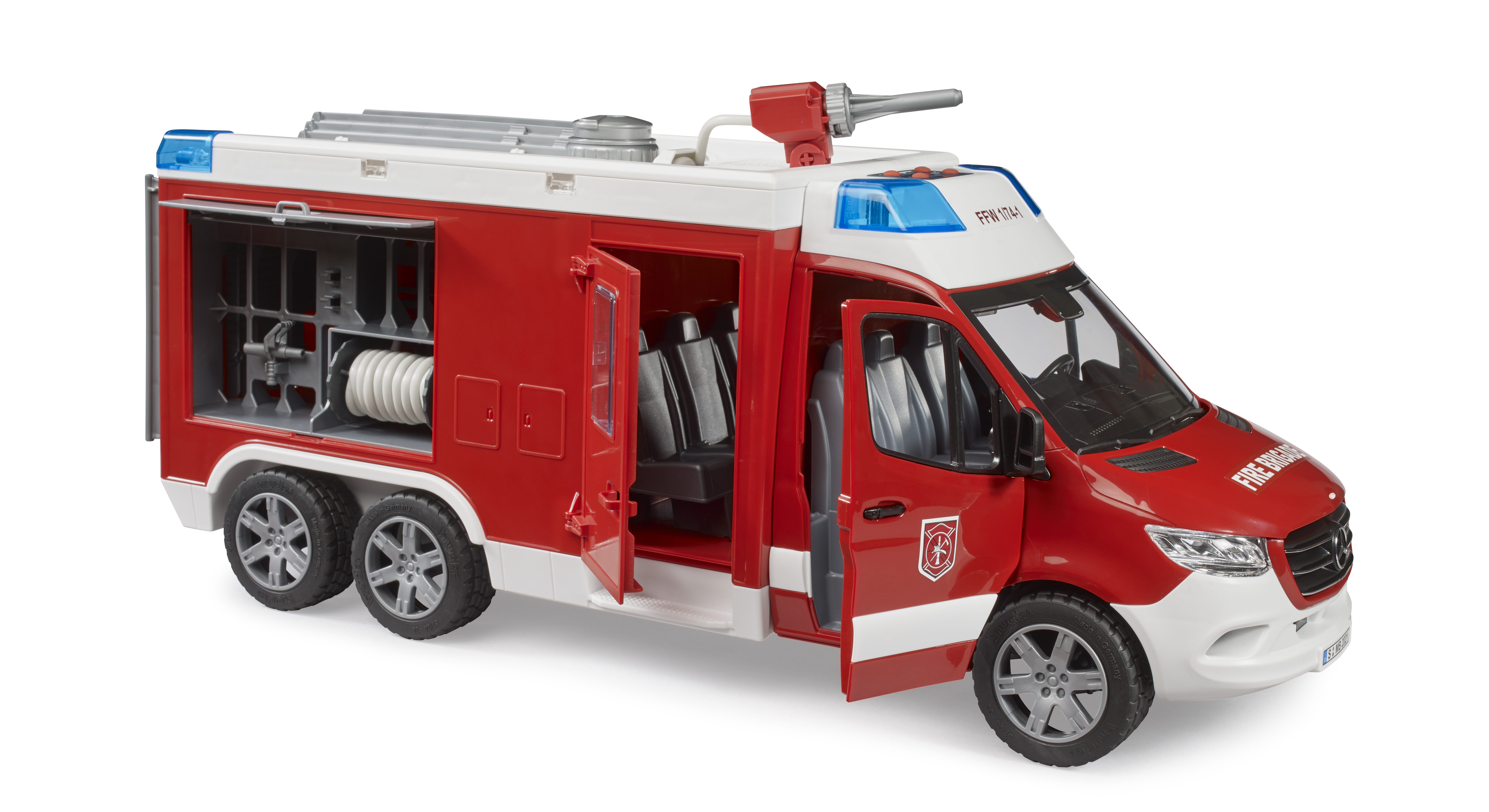Camión de bomberos Mercedes-Benz Sprinter con módulo de luces y sonido Camión de bomberos Mercedes-Benz Sprinter con módulo de luces y sonido