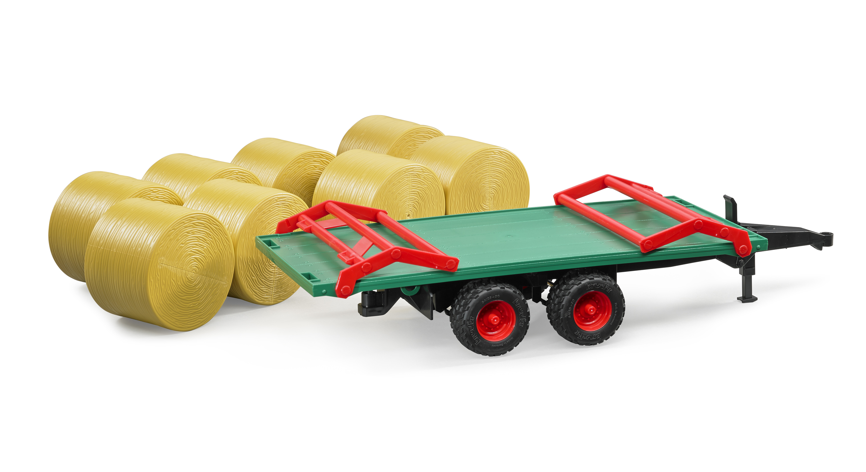 Bale transport trailer with 8 round bales