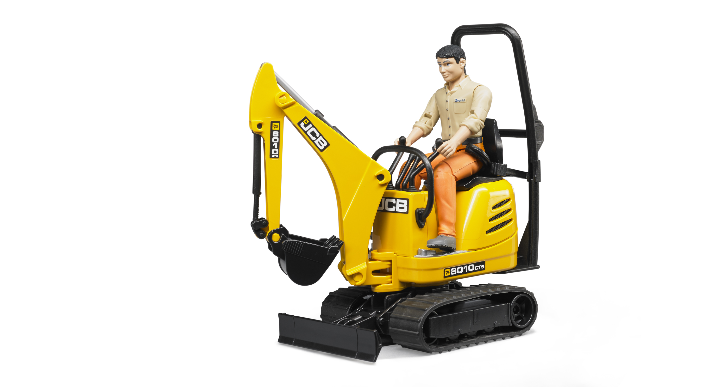 Microexcavadora JCB 8010 CTS y obrero