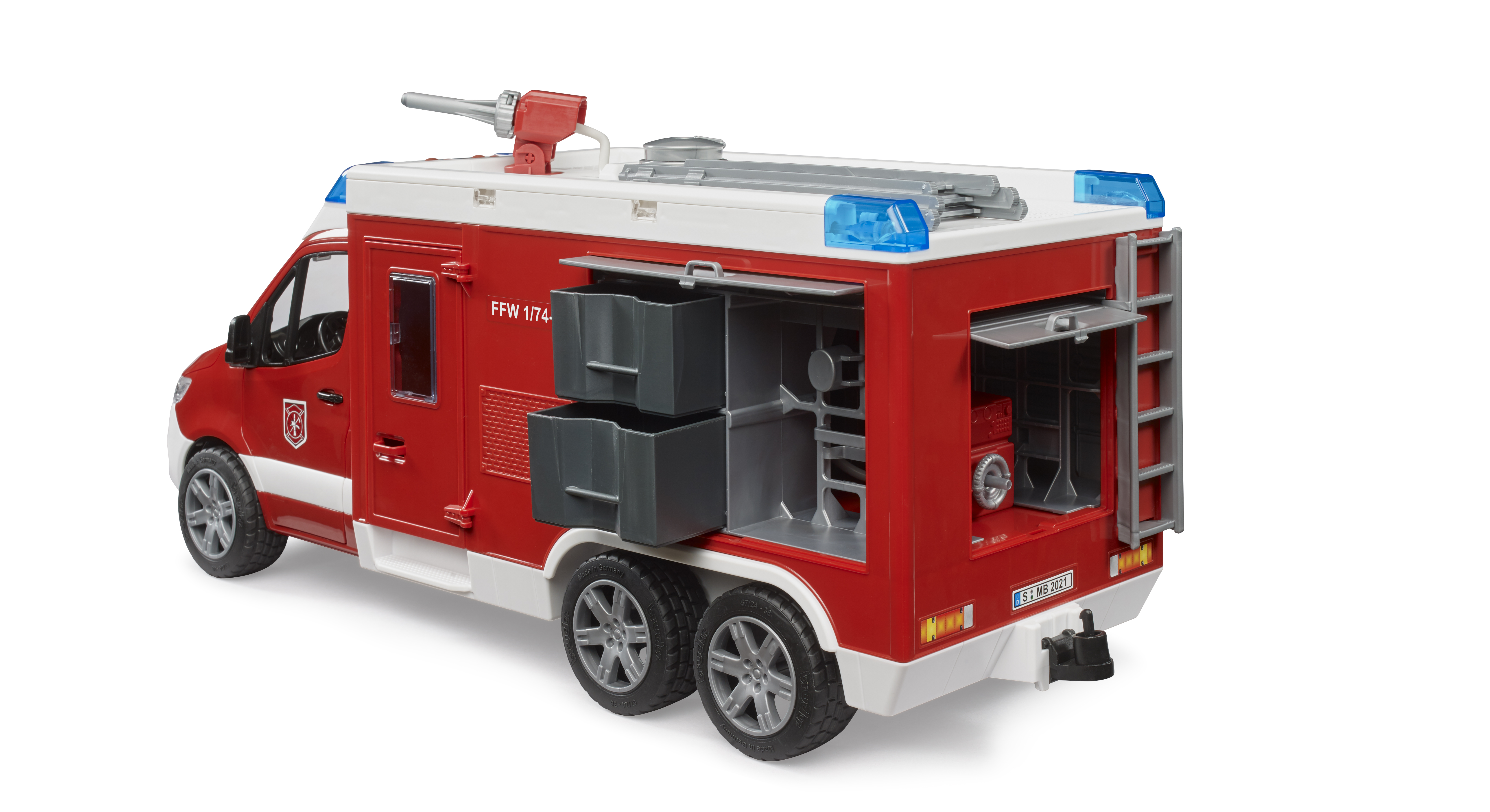 Camión de bomberos Mercedes-Benz Sprinter con módulo de luces y sonido