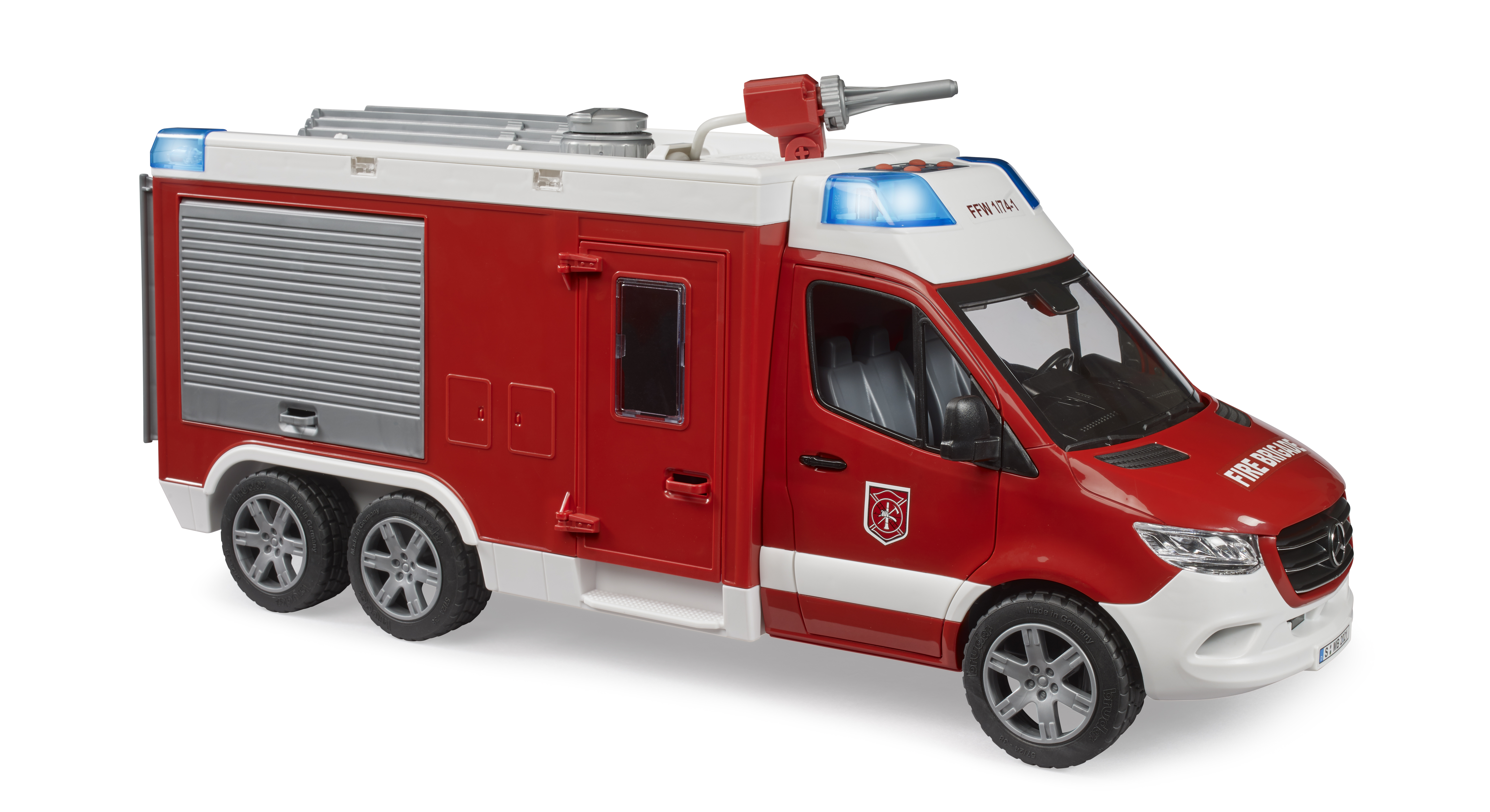 Camión de bomberos Mercedes-Benz Sprinter con módulo de luces y sonido Camión de bomberos Mercedes-Benz Sprinter con módulo de luces y sonido