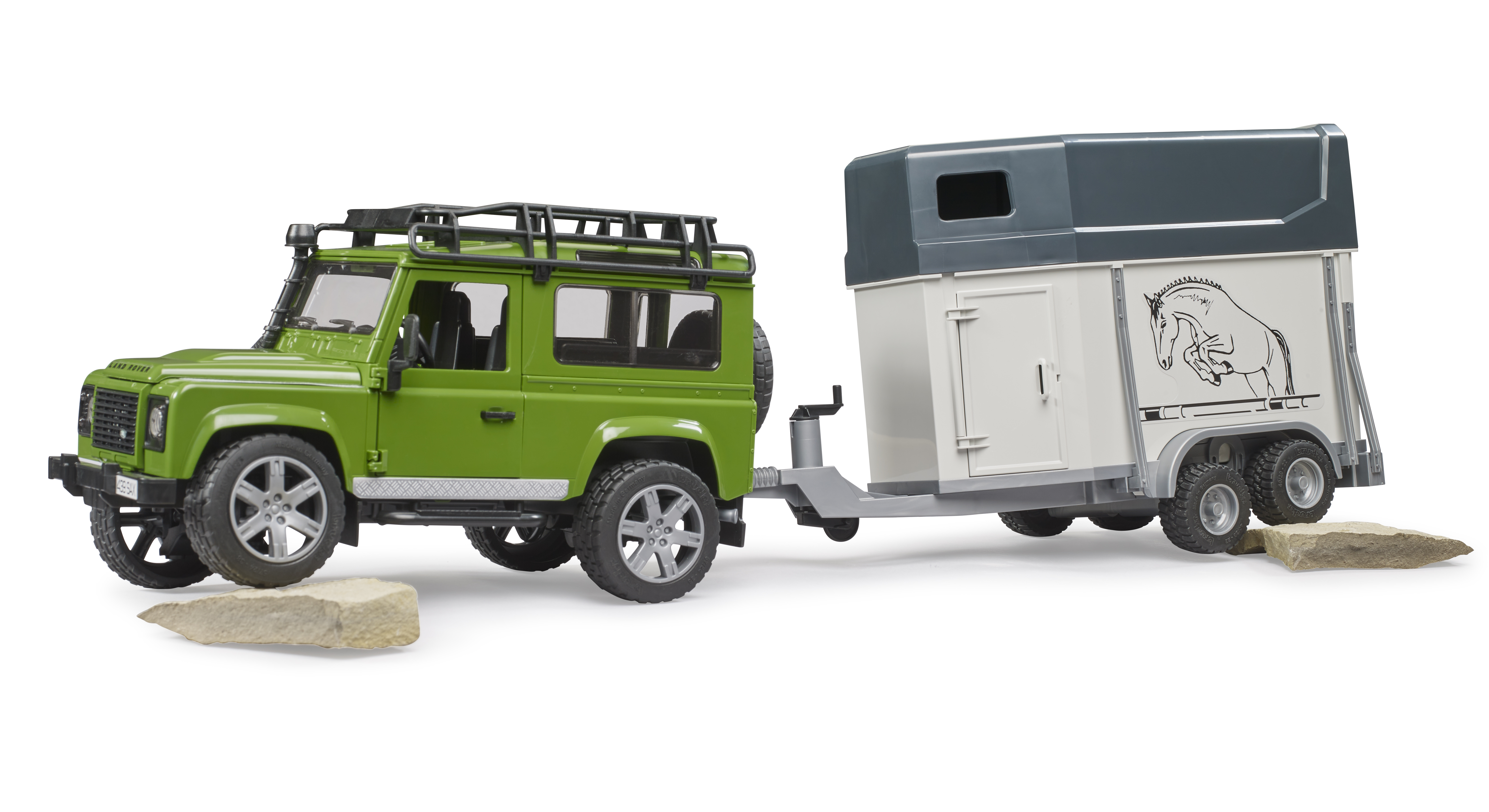 Land Rover Defender con remolque de caballos Land Rover Defender con remolque de caballos