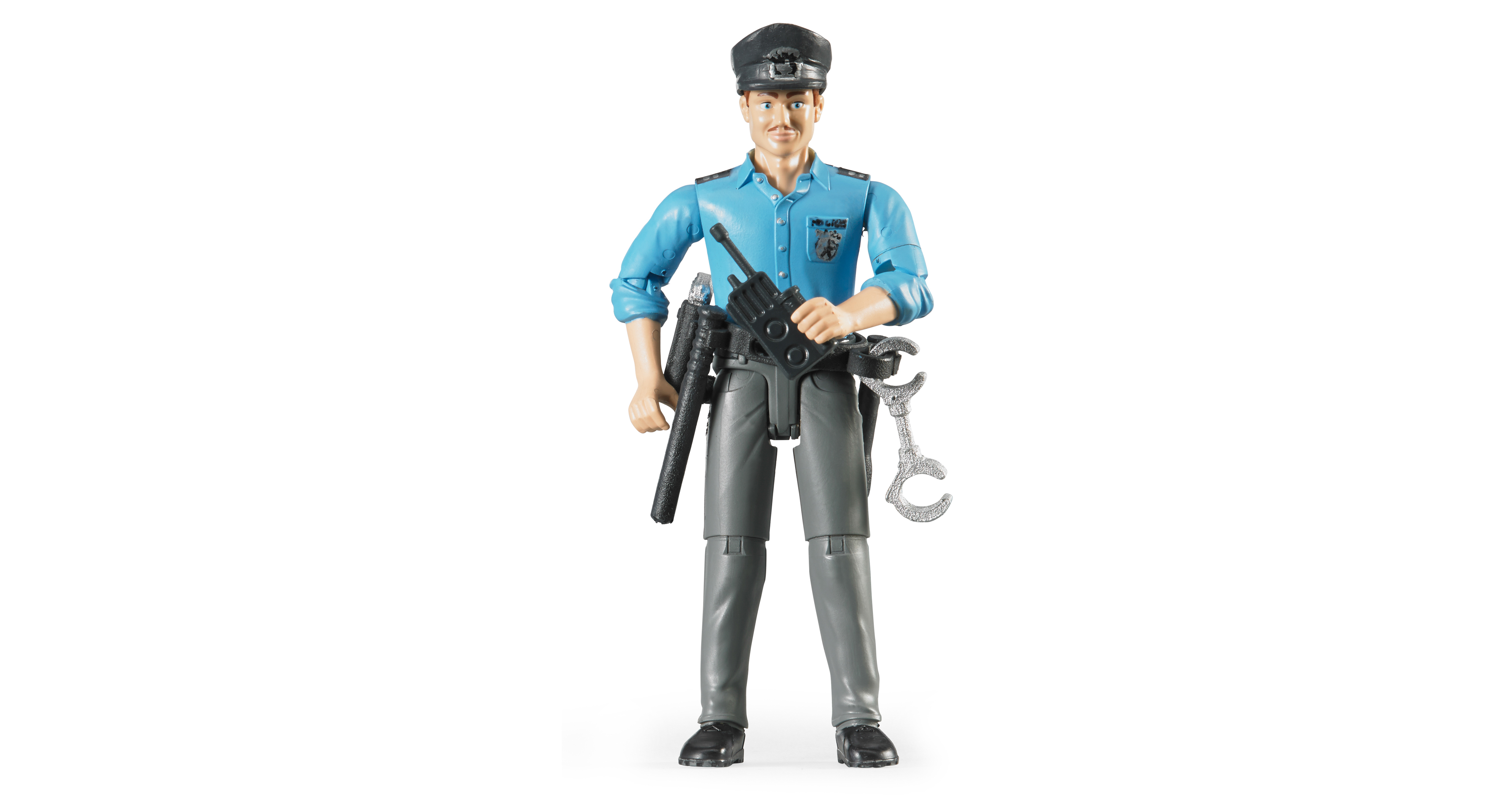 Policier avec type de peau clair et accessoires