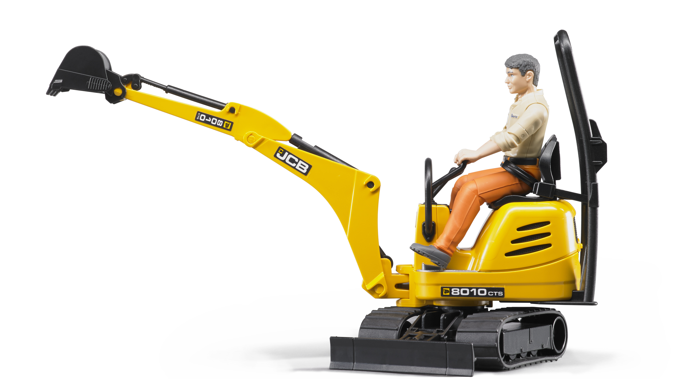 Microexcavadora JCB 8010 CTS y obrero