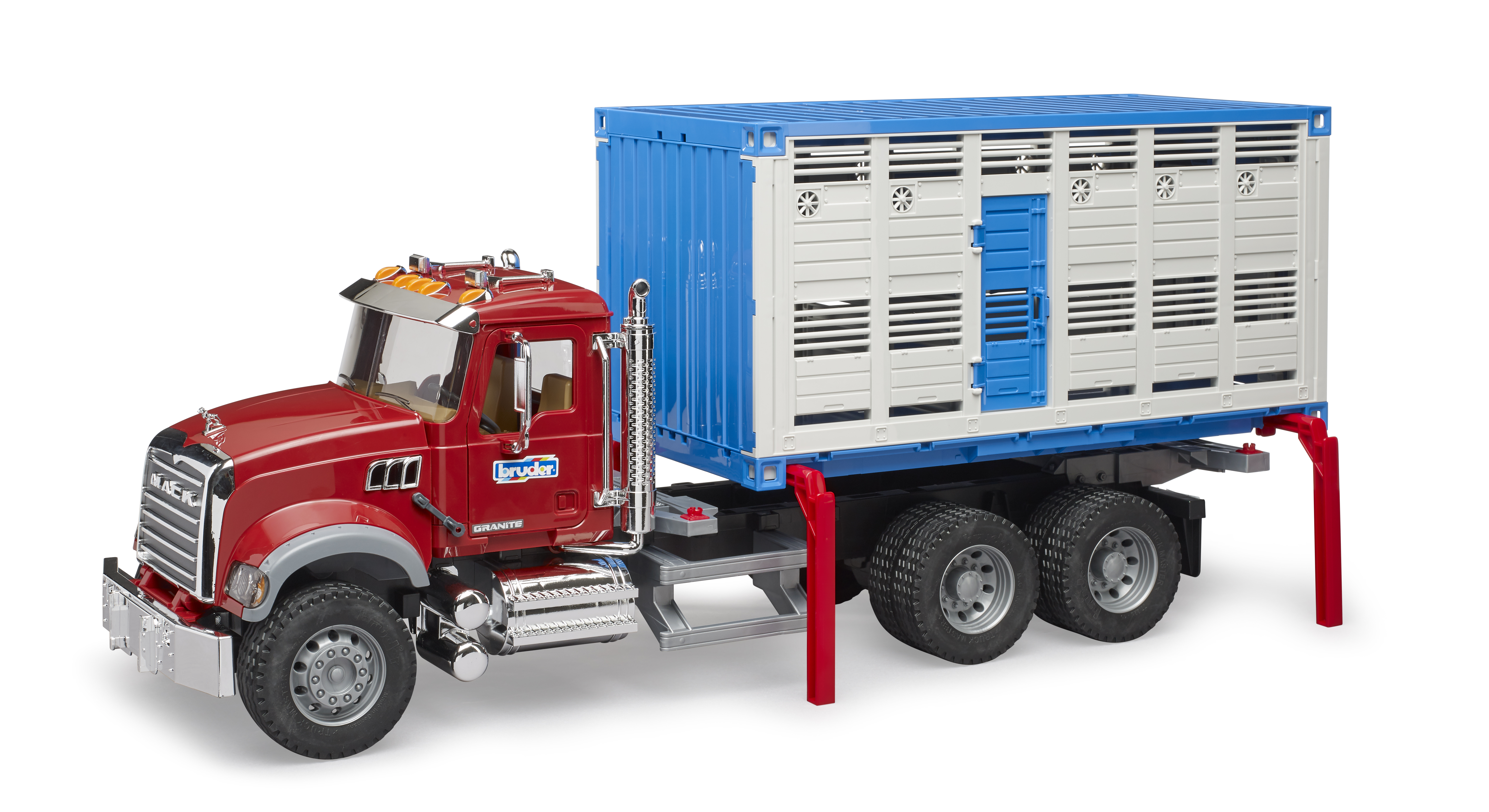 Camion de transport d'animaux MACK Granite avec 1 compartiment pour bovins
