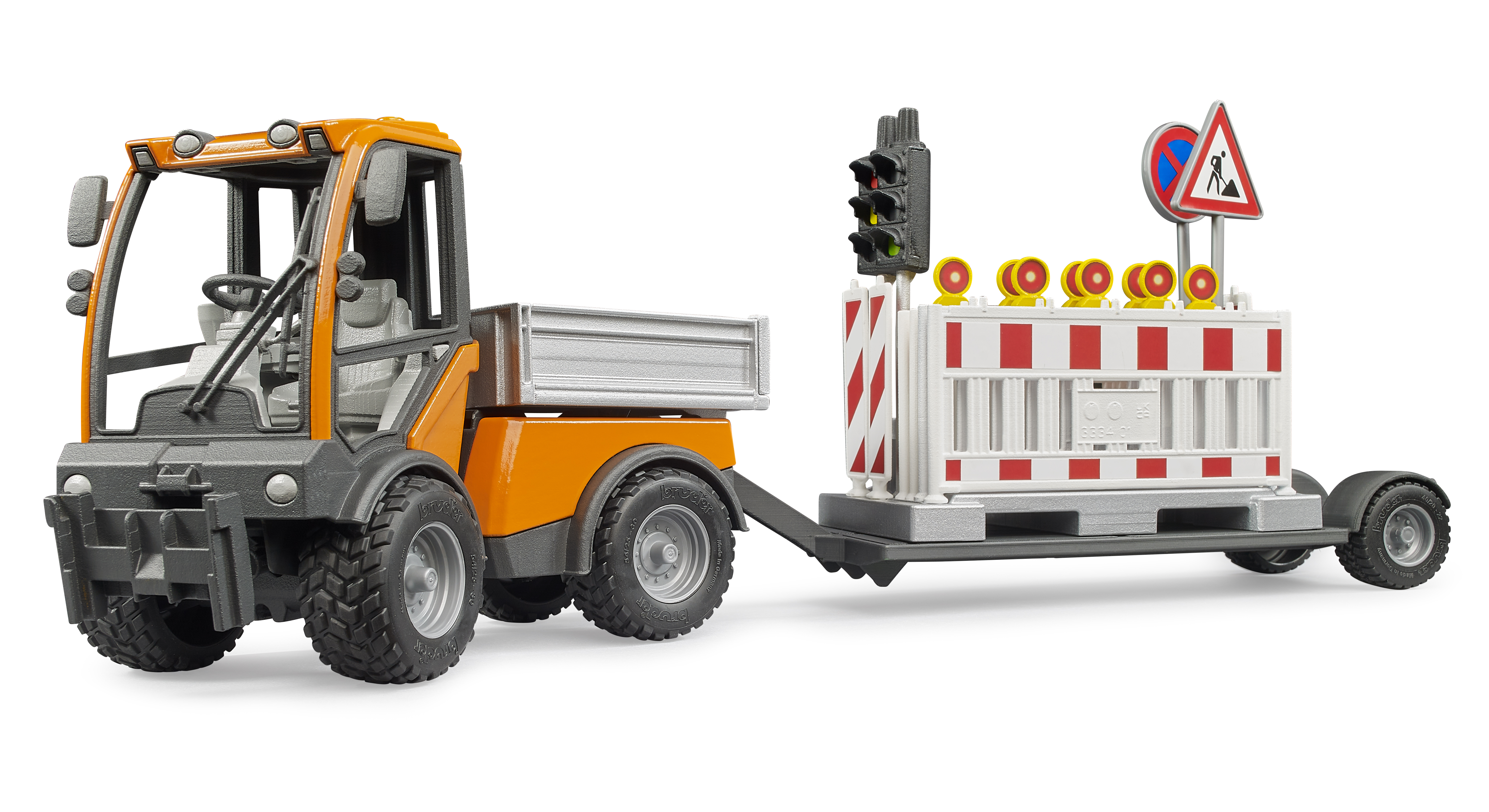 VarioCar with platform and road safety trailer